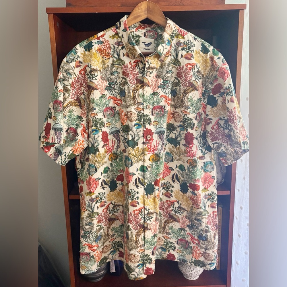 Yiume Mens Hawaiian Aloha Shirt XL